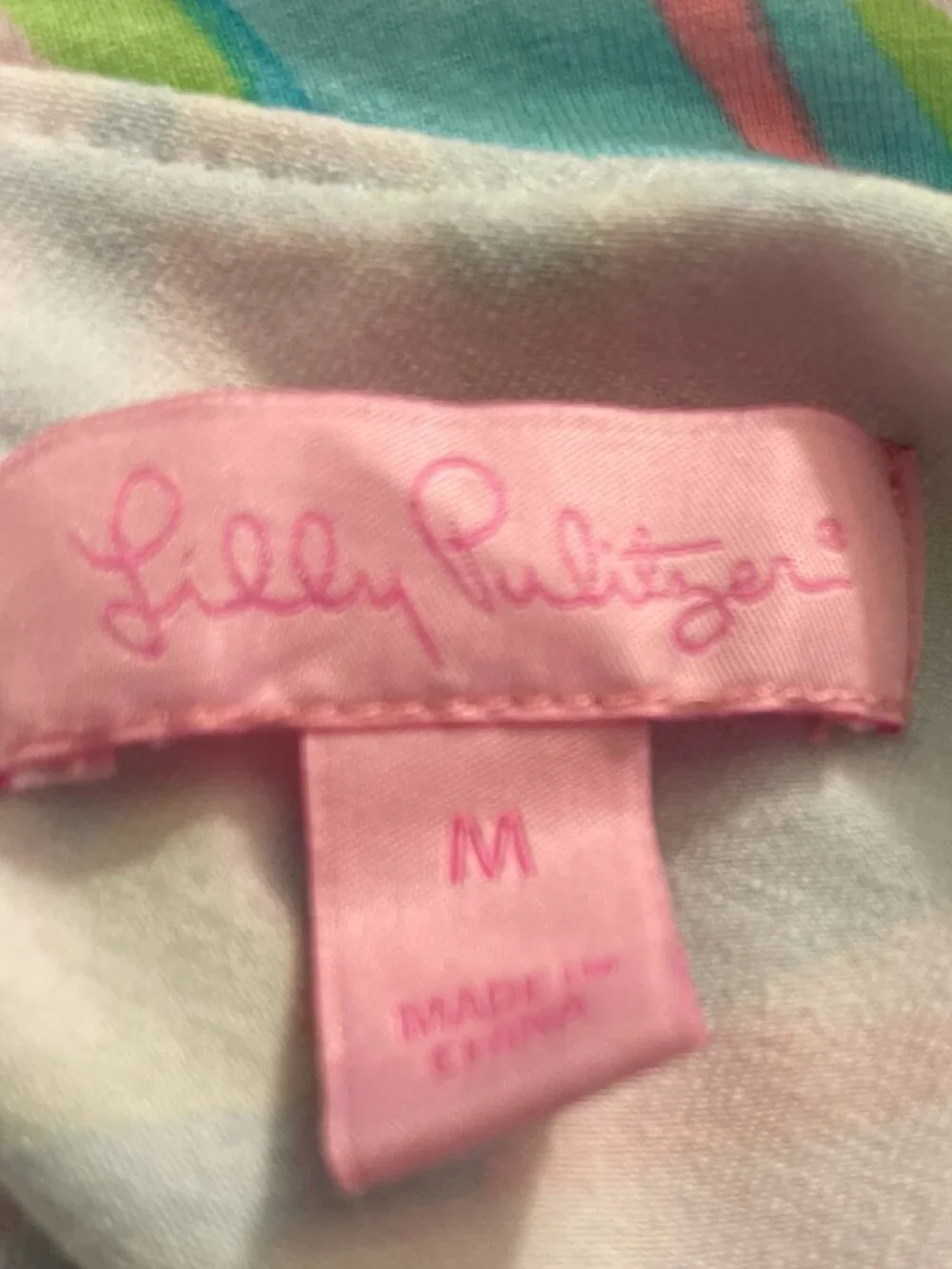 LILLY PULITZER Harrington Maxi Dress Pink Green Blue Womens M, Beach, Resort - Picture 6 of 7